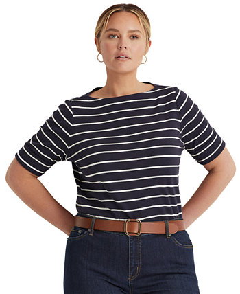 Женская блузка больших размеров в морском стиле LAUREN Ralph Lauren LAUREN Ralph Lauren