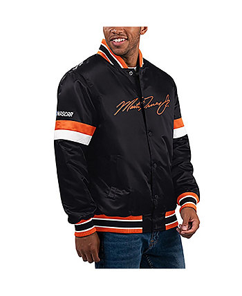 Мужская черная университетская куртка с полной застежкой Martin Truex Jr Home Game Starter