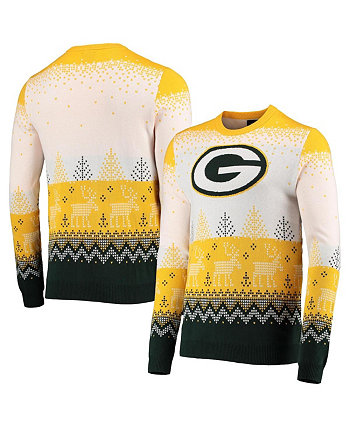 Мужской белый вязаный свитер Green Bay Packers с большим логотипом Ugly Pullover FOCO