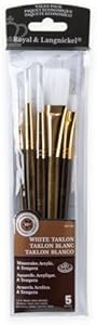 Royal Brush Langnickel White Taklon Brush Set Value Pack, Stroke (9163) Royal & Langnickel