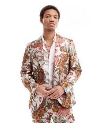 Twisted Tailor bold floral jacquard suit jacket in multi Twisted Tailor