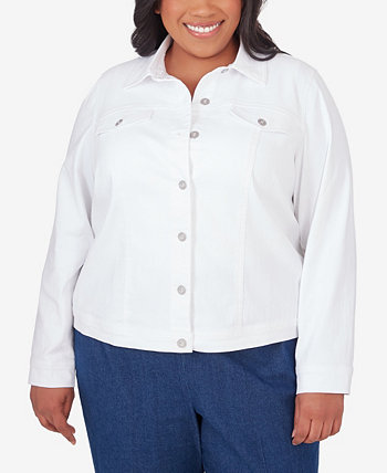 Plus Size Classic Fit Denim Jacket Alfred Dunner