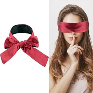 Маска для сна COMNICO Satin Sleep Eye Mask, 150см/59дюймов Регулируемая Комфортная Мягкая Маска для сна, Ночная Черная Заглушка света для Взрослых Путешествий Отдыха Медитации (Черный) COMNICO