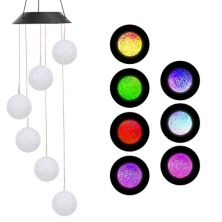 Солнечный шар, колокольчики, меняющие цвет, светодиодный струнный светильник, декор для патио Eggracks By Global Phoenix