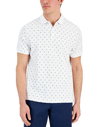 Новинка мужской рубашки-поло интерлок с короткими рукавами и принтом Taylor, созданная для Macy's Club Room