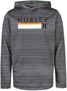 Hurley Boys' Long Sleeve Hooded Graphic T-Shirt Hurley