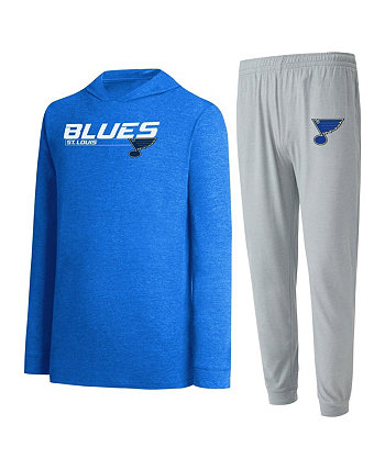 Мужской комплект из серого и синего пуловера St. Louis Blues Meter и брюк-джоггеров Concepts Sport