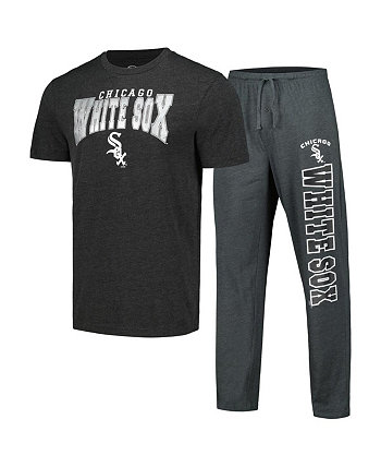 Мужской комплект для сна, темно-серый, черный, футболка Chicago White Sox Meter и брюки Concepts Sport