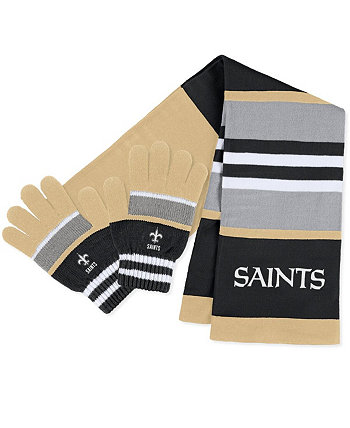 Женский комплект из перчаток и шарфа New Orleans Saints Stripe WEAR by Erin Andrews
