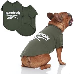 Reebok Dog Shirts – Lightweight Dog T Shirts for Small, Medium and Large Dogs, Fun Athletic Themed Dog Shirts with Reebok Design, Great Puppy Summer Clothes Outfit for All Breeds, Cute Dog Outfit Reebok