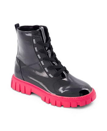 Сапоги Carrie Combat на молнии и шнуровке для маленьких девочек DKNY