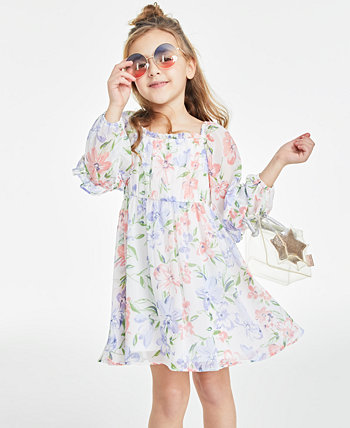 Шифоновое платье с цветочным принтом для малышей и маленьких девочек, созданное для Macy's Rare Editions