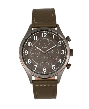 Мужские часы с ремешком из натуральной кожи Lindbergh 45 мм Elevon