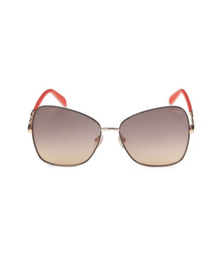 Округлые квадратные солнцезащитные очки 59 мм Emilio Pucci