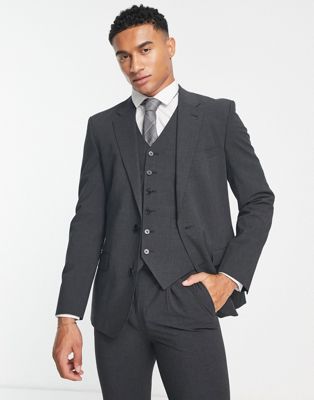 Темно-серый пиджак из эластичной ткани премиум-класса Noak 'Camden' Noak
