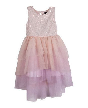 Лиф с пайетками и многоярусное платье для малышей Pink & Violet