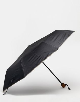 Черный зонт Paul Smith с отделкой в несколько полосок Paul Smith