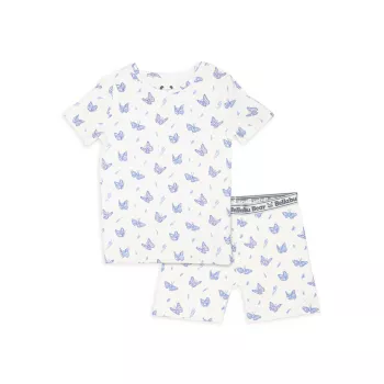 Baby Girl's, Little Girl's &amp; Комплект пижамных шорт для девочки из двух частей с принтом бабочки Bellabu Bear