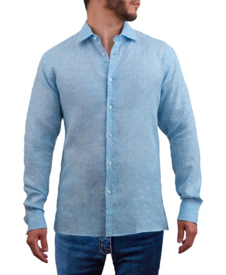Текстурированная льняная рубашка Modern Fit Saryans Arthur