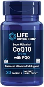 Супер убихинол CoQ10 с PQQ 100 мг, для поддержки здоровья сердца, 30 мягких капсул Life Extension