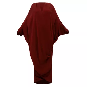 Платье-кафтан с драпированными рукавами «летучая мышь» Tibara Andrea Iyamah