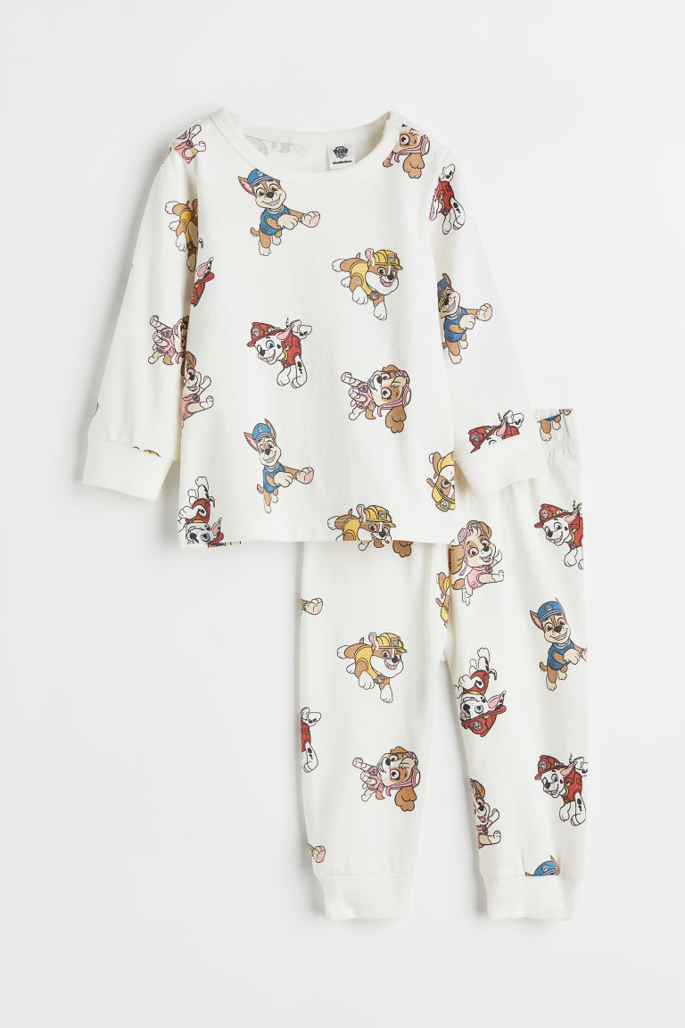Хлопковая пижама с принтом H&M
