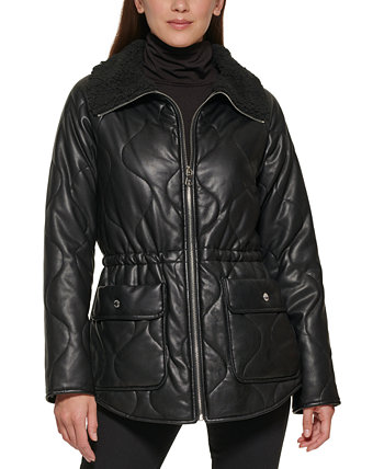 Женская стеганая куртка из искусственной кожи Kenneth Cole