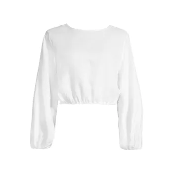 Льняная блузка Sonne Bena с объемными рукавами Cala de la Cruz