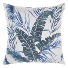 Mina Victory Lifestyle Towel Embroidered Palm Leave Indoor Throw Pillow Mina Victory