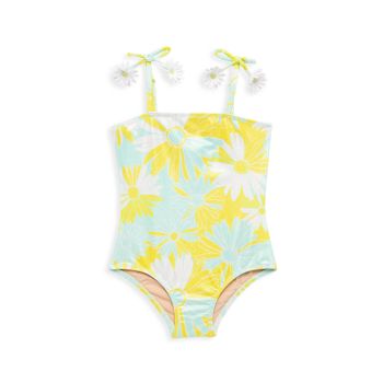 Baby Girl's &amp; Little Girl's Shimmer Daisy One-Piece Swimsuit Shade critters