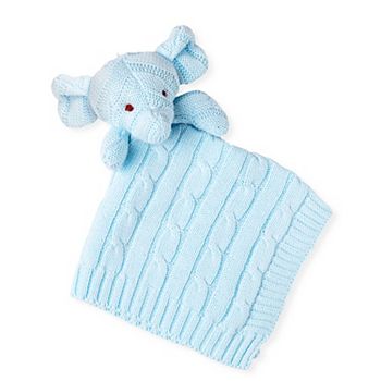 Knit Elephant Security Blanket Baby Mode