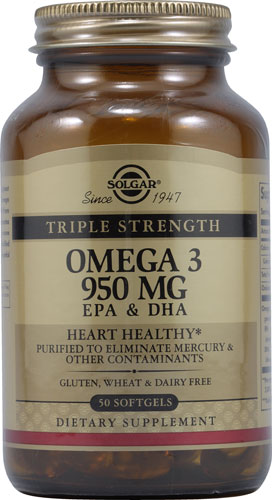 Omega-3 EPA и DHA - 950 мг - 50 мягких капсул - Solgar Solgar