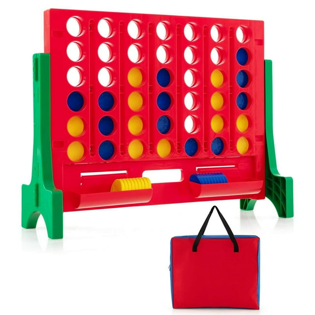 Costway Wall Mounted or Tabletop Giant 4 in a Row Jumbo 4-to-Score Connect Game Set Green Costway