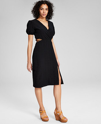 Women's Puff-Sleeve Cutout Midi Dress And Now This