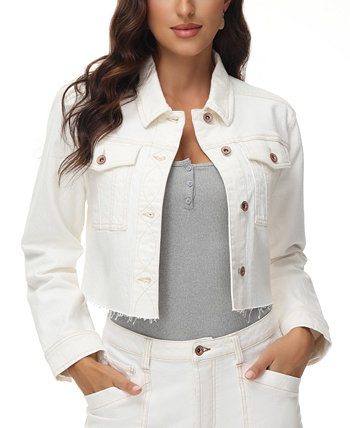 Женская укороченная джинсовая куртка с необработанным краем Frye