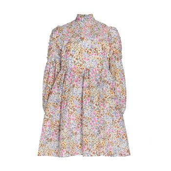 Корректное присборенное мини-платье с цветочным принтом Munthe