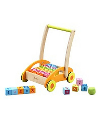 Деревянные ходунки с блоками, набор из 31 предмета Classic World Toys