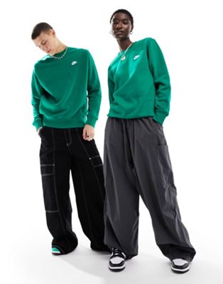 Зеленый свитшот унисекс Nike Club Nike