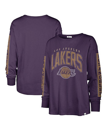 Женская фиолетовая футболка с длинным рукавом Los Angeles Lakers Tomcat '47 Brand
