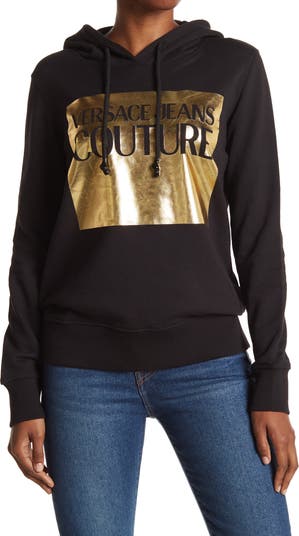 Толстовка с капюшоном с логотипом Couture Versace Jeans
