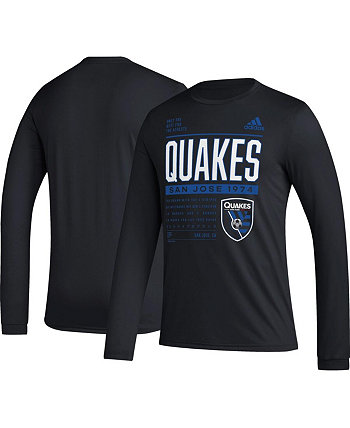 Мужская черная футболка с длинным рукавом San Jose Earthquakes Club DNA Adidas