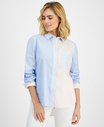 Рубашка в полоску Petite Perfect, созданная для Macy's Style & Co