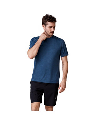 Men's Tech Jacquard Short Sleeve Crew Neck T-Shirt Free Country
