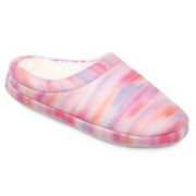 Girls Cuddl Duds® Allover Print Fleece Clog Slippers Cuddl Duds