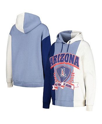 Женский темно-синий пуловер с капюшоном и капюшоном с цветными блоками Arizona Wildcats Hall of Fame Gameday Couture
