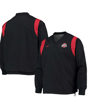 Мужская черная куртка-ветровка с пуловером Ohio State Buckeyes Rev Nike
