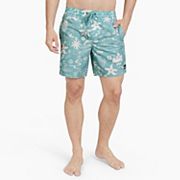 Мужские плавки Quiksilver с принтом Beachside, эластичный пояс, длина 16.5 см Quiksilver