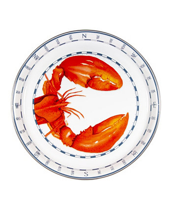 Поднос среднего размера с эмалированной посудой для омаров Golden Rabbit