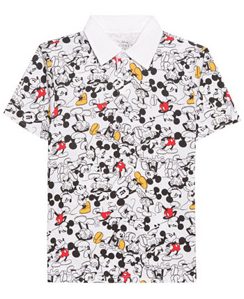 Мужская рубашка-поло с принтом Микки Мауса и короткими рукавами Hybrid