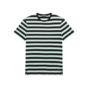 Полосатая хлопковая футболка с короткими рукавами Ralph Lauren